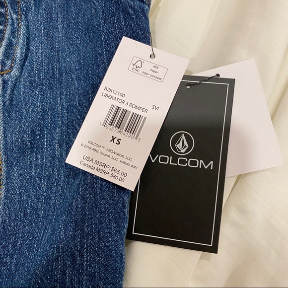 Denim Button Romper Volcom - Picture 2 of 7